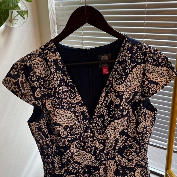 Vince Camuto Navy Floral Dress - Picture 4 of 7